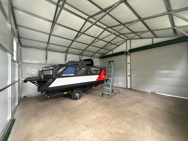 Herrins Sheds - Inside Garage